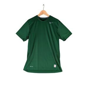 Nike Pro Combat Dri‑FIT Training Shirt Men L Short Sleeve Compression Dark Green